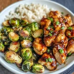 Air Fryer Sweet Chili Chicken and Brussels Sprouts
