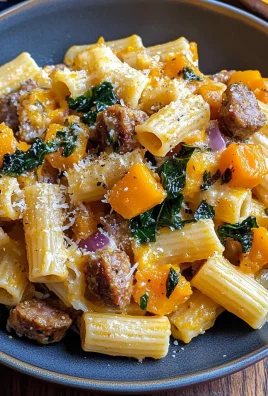 Autumn Sausage Pasta with Squash and Creamy Rigatoni Delight