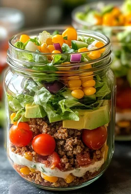Back-to-school taco salad jars
