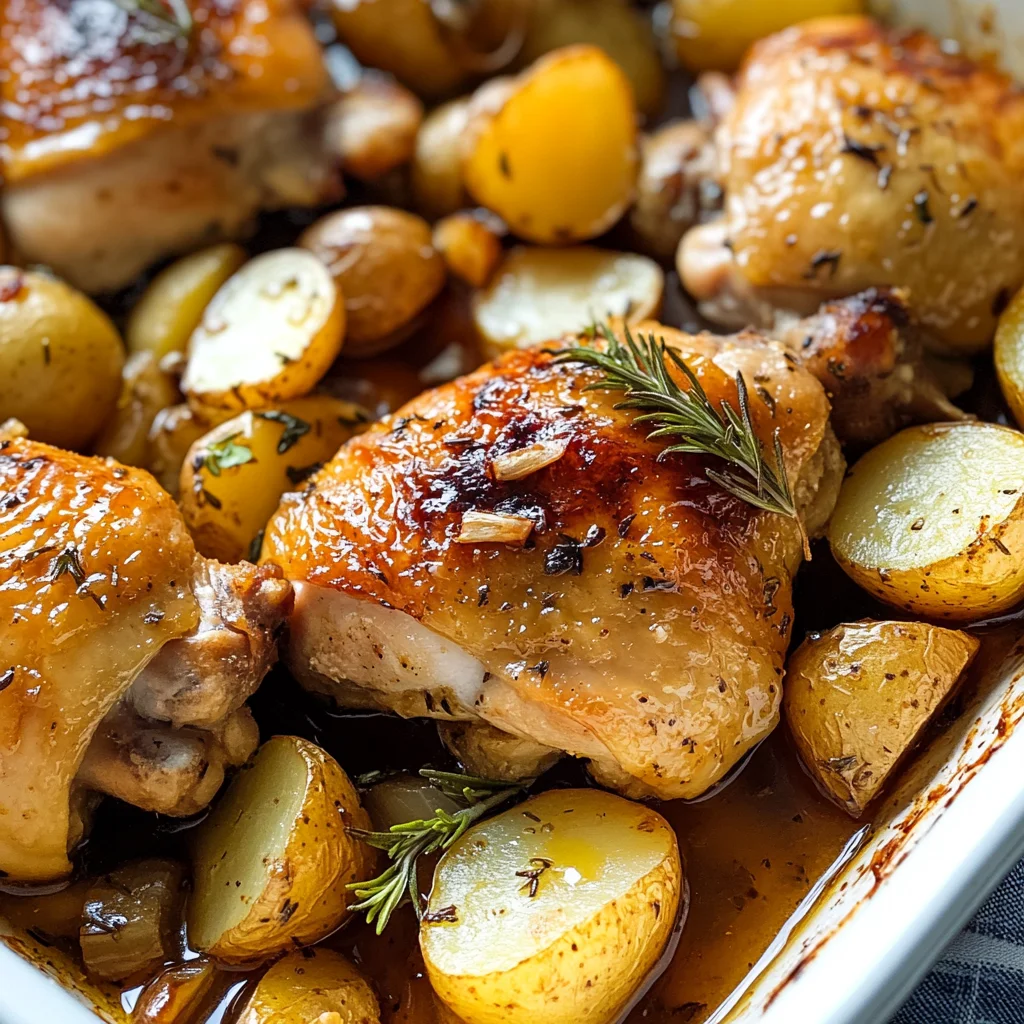 Baked Chicken Thighs & Potatoes