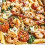 Baked Feta Pasta with Shrimp