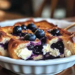 Blueberry & Cream Cheese French Toast Casserole
