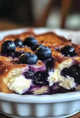 Blueberry & Cream Cheese French Toast Casserole