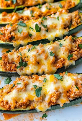 Buffalo Chicken Zucchini Boats