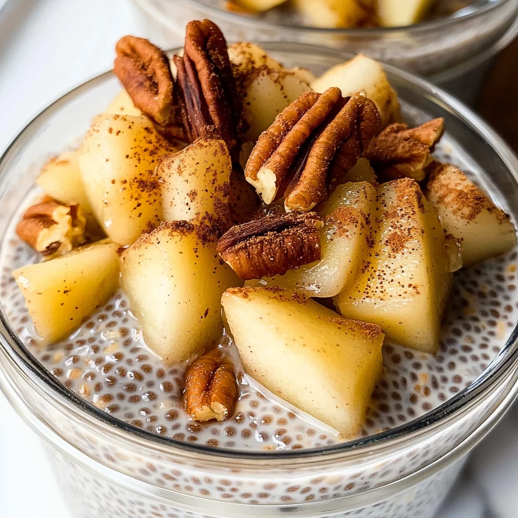 Cinnamon Apple Pie Vegan Chia Pudding
