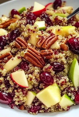 Cranberry Pecan Quinoa Salad with Apples and Maple Dressing