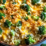 Creamy Chicken Broccoli Rice Cheese Casserole