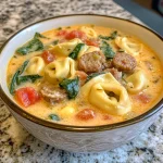 Creamy Sausage Tortellini Soup