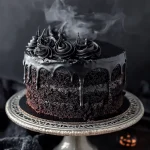 Delicious Black Velvet Halloween Cake