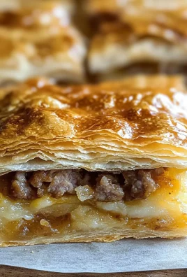 Delicious Breakfast Puff Pastry Bars with Sausage and Cheese