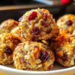 Delicious Cranberry & Turkey Stuffing Balls