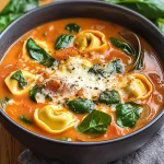 Delicious Parmesan Tomato Tortellini Soup