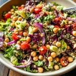 Delicious Pizza Night Salad Recipe with Chickpeas and Veggies