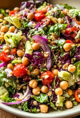 Delicious Pizza Night Salad Recipe with Chickpeas and Veggies