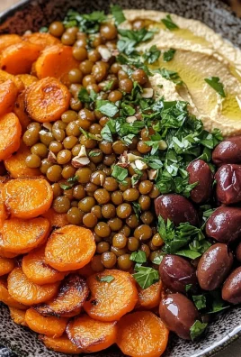 Delicious Roasted Carrots and Lentil Salad with Hummus Recipe