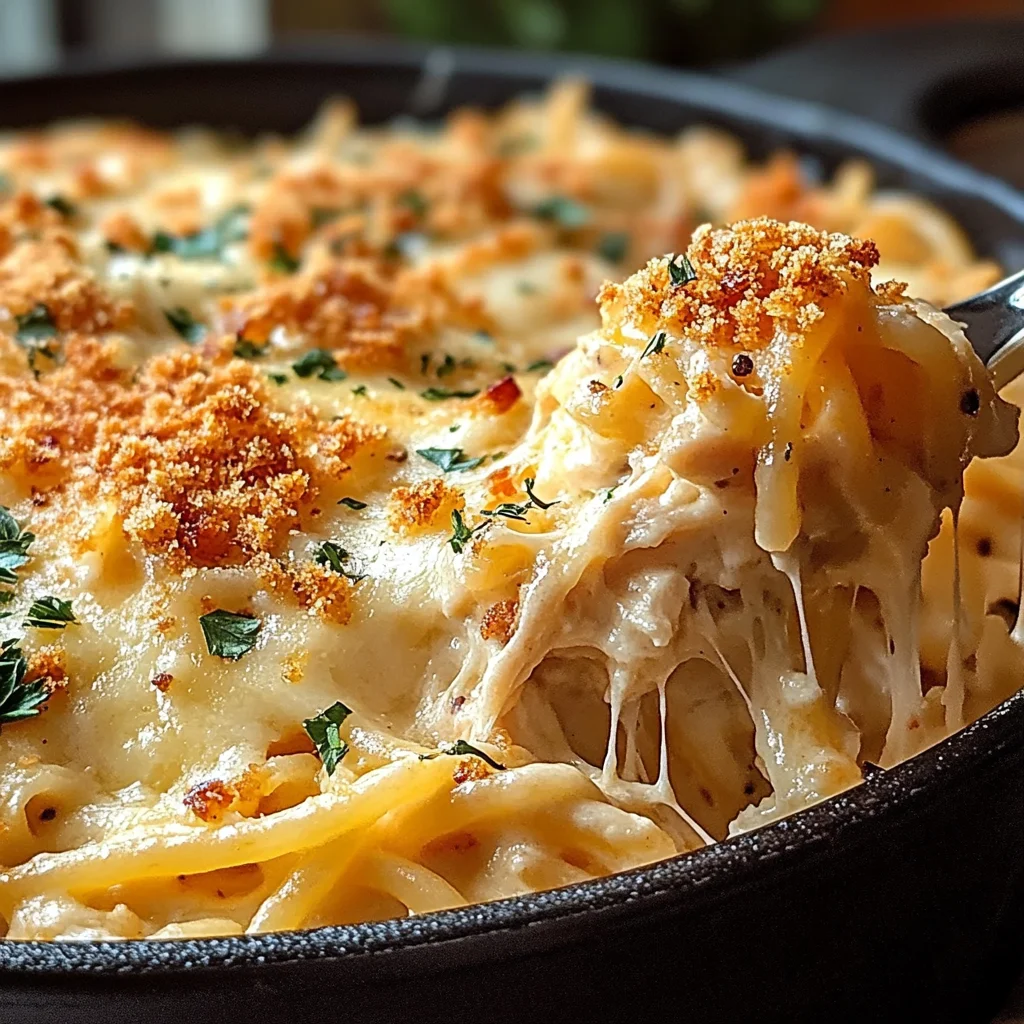 Delicious Spicy Southern Cheesy Chicken Spaghetti Casserole