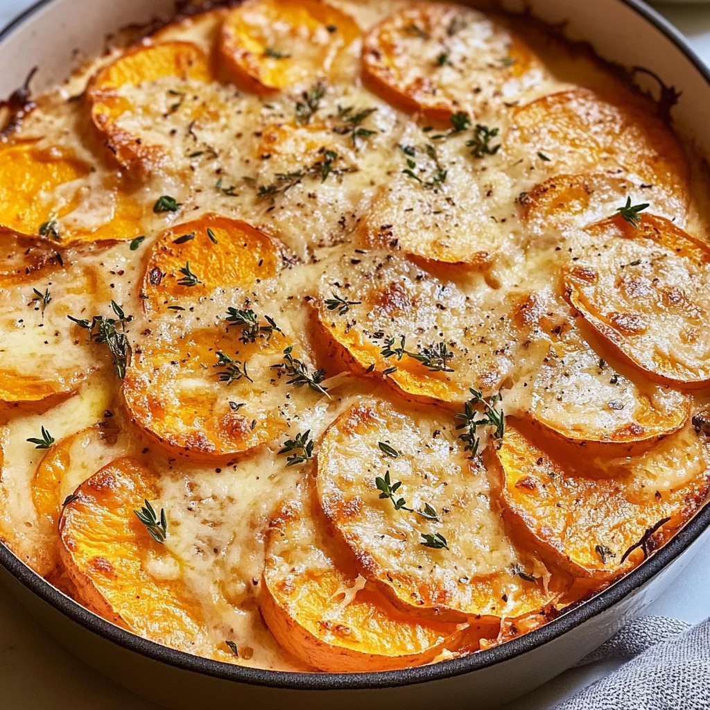 Delicious Sweet Potatoes Au Gratin