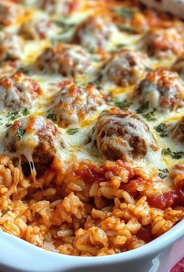 Dump & Bake Cheesy Meatball Rice Casserole