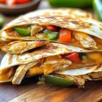Easy Chicken Fajita Quesadilla