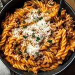 Easy One Pot Creamy Tomato Pasta with Beef Ready in 30 Minutes