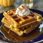 Easy Pumpkin Spice Waffles Made With Bisquick Pancake Mix