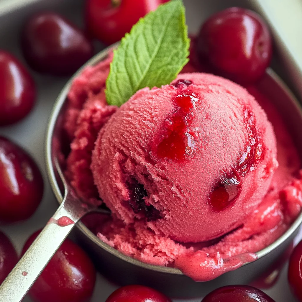 Fresh Cherry Sorbet