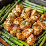 Garlic Butter Chicken Bites and Asparagus (30-Minutes)