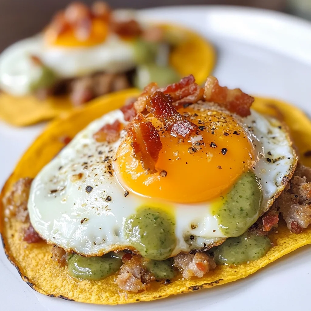 Keto Bacon Egg and Cheese Smash Tacos
