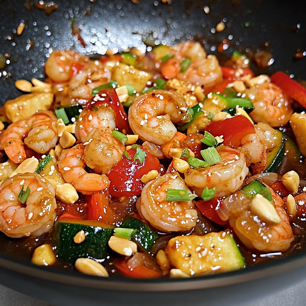 Keto Kung Pao Shrimp