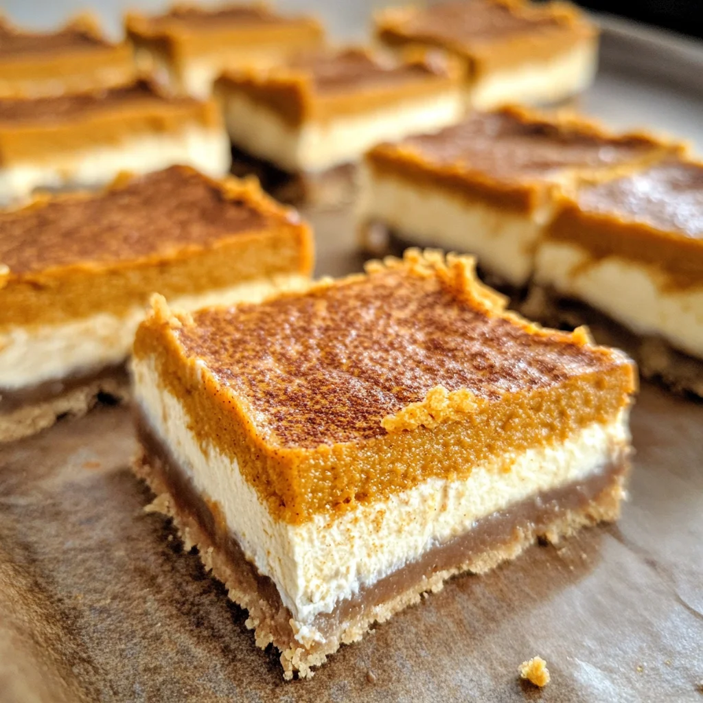 Keto Pumpkin Cheesecake Bars