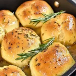 Keto Skillet Garlic Butter Rosemary Rolls