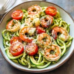 Pesto Shrimp Zoodles