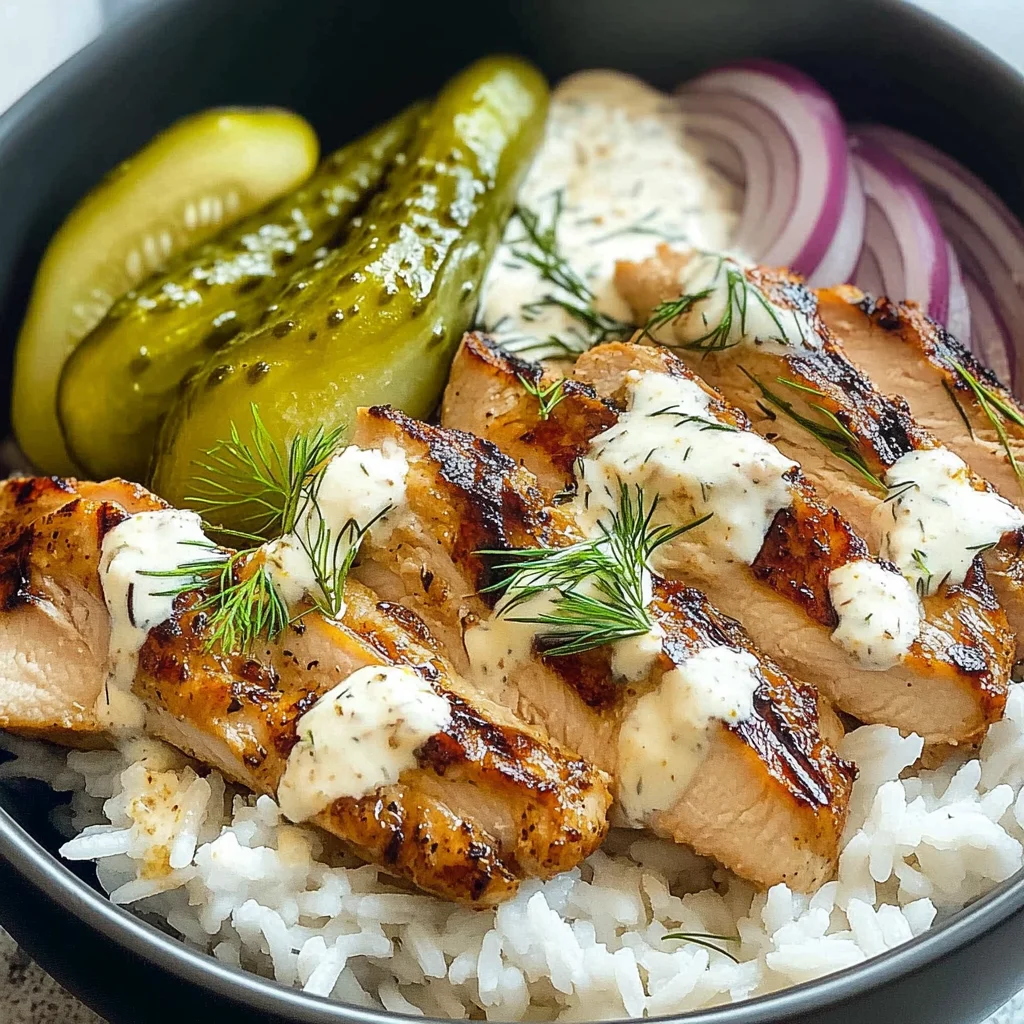 Pickle Chicken Rice Bowl