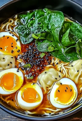 Savory Dumpling Ramen Bowl With Soft-Boiled Eggs Recipe