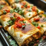 Sheet Pan Baked Chicken Chimichangas (Crispy & Flavorful!)