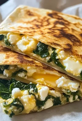 Spinach and Feta Breakfast Quesadilla
