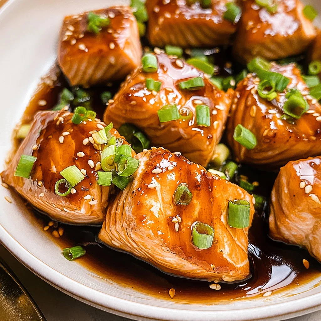 Teriyaki Salmon Bites