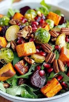 Warm Roasted Veggie Salad with Maple Dijon Vinaigrette