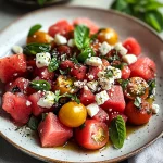 Watermelon and Tomato Salad with Basil