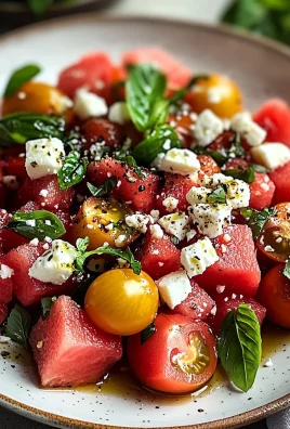Watermelon and Tomato Salad with Basil