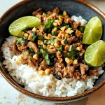 Zesty Ginger Lime Pork with Creamy Coconut Rice