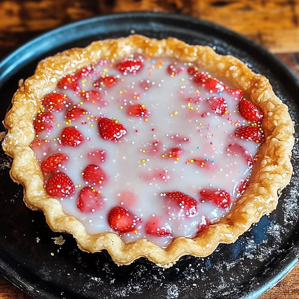 Best Recipe for Strawberry Pop-Tart Pie with Delicious Glaze