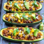 Burrito Zucchini Boats