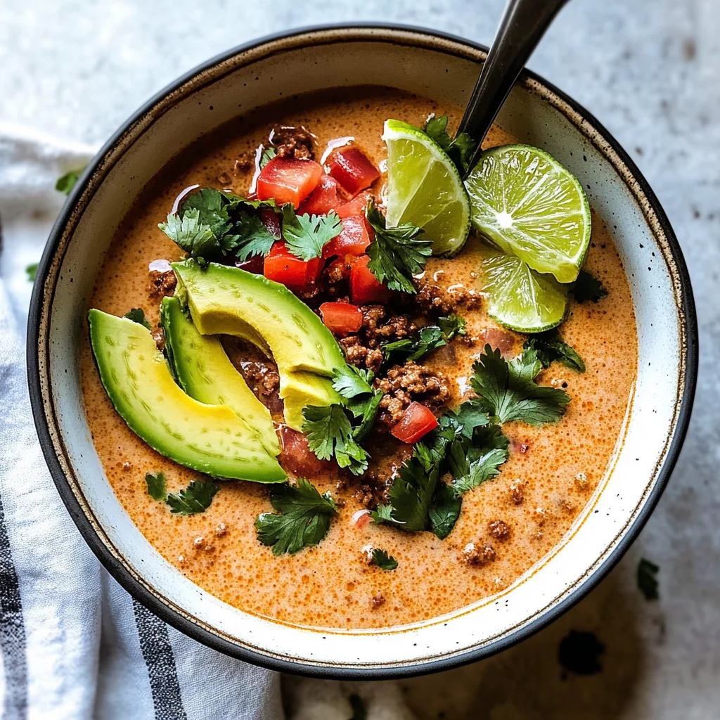 CREAMY KETO TACO SOUP RECIPE