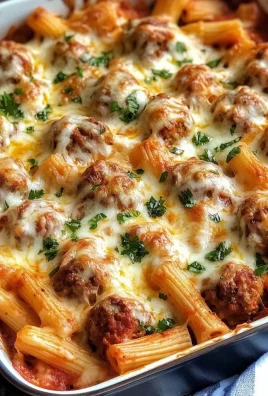 Cheesy Meatball Pasta Bake