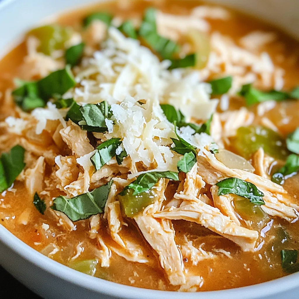 Crock Pot Creamy Chicken Parmesan Soup