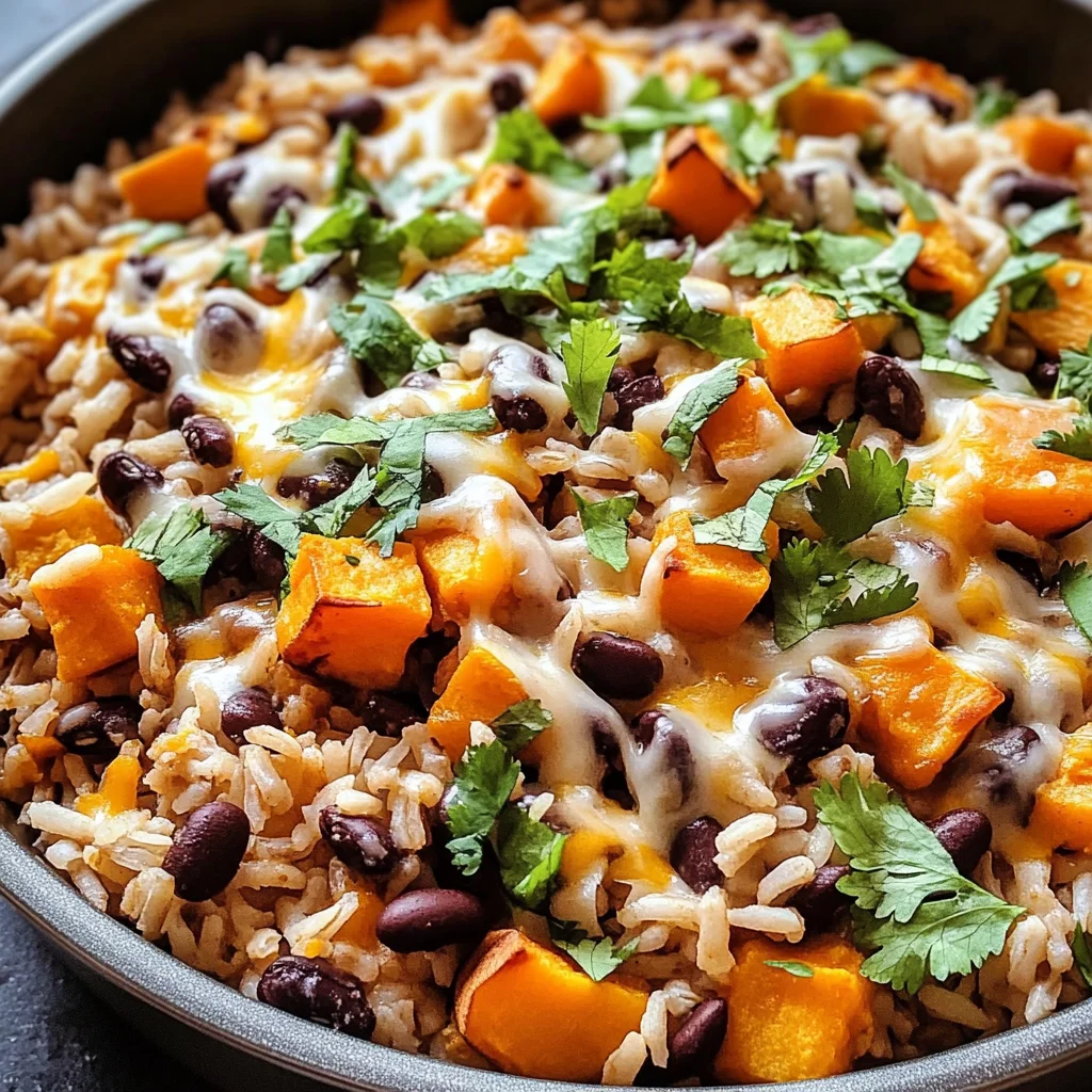 Delicious Rice and Bean Casserole with Sweet Potatoes Recipe