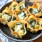 Delicious Spinach & Artichoke Wonton Cups
