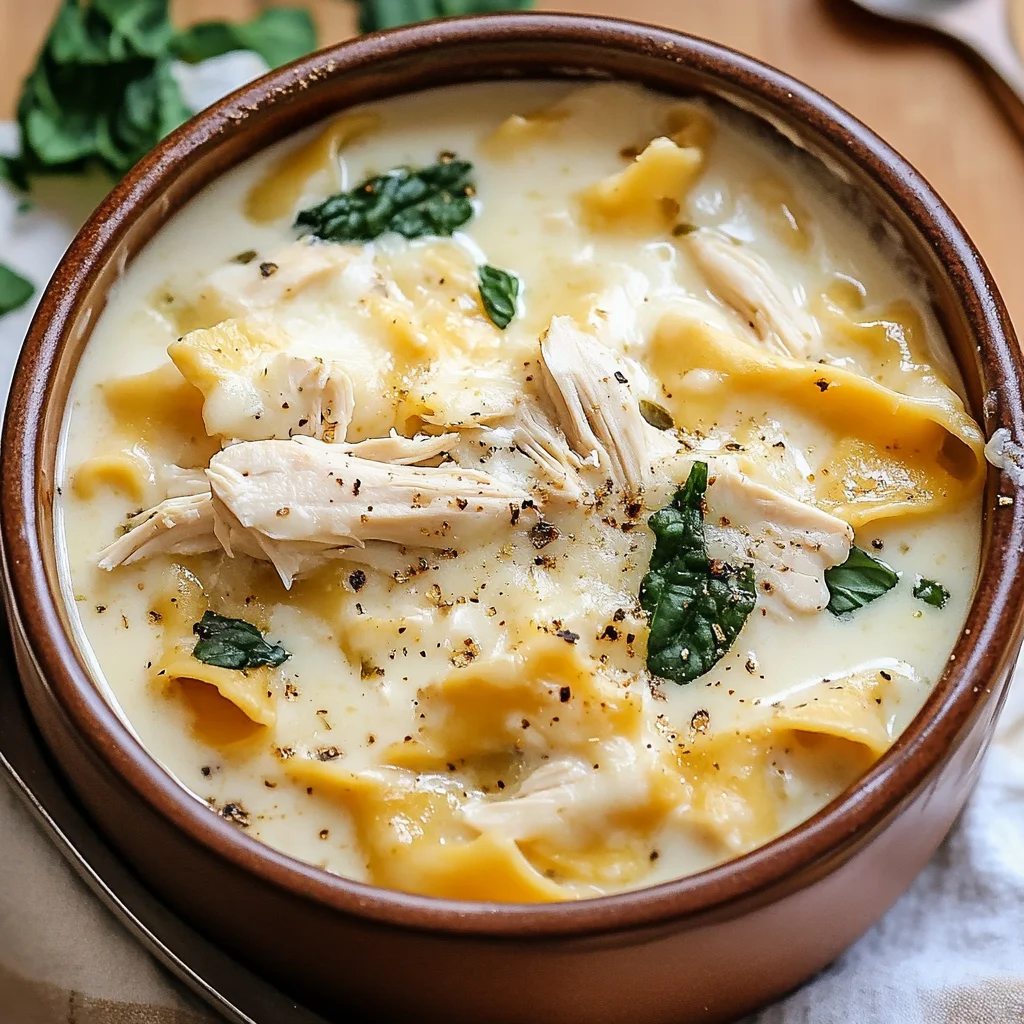 Delicious White Chicken Lasagna Soup