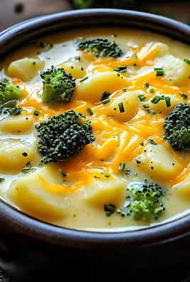 Easy Crockpot Potato Broccoli Cheddar Soup